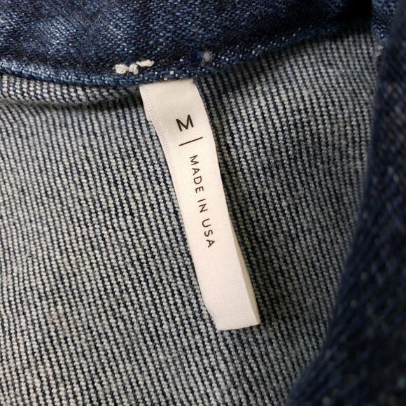 BLDWN Womens M Leon Denim Jean Jacket Dark Wash NEW - Picture 8 of 10